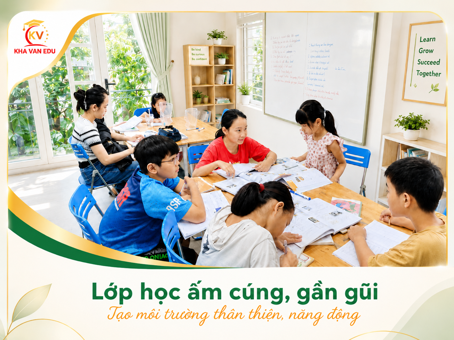 Phòng học hiện đại, máy lạnh & smart TV